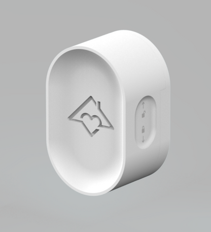 White zensor sensor displayed on a gray background